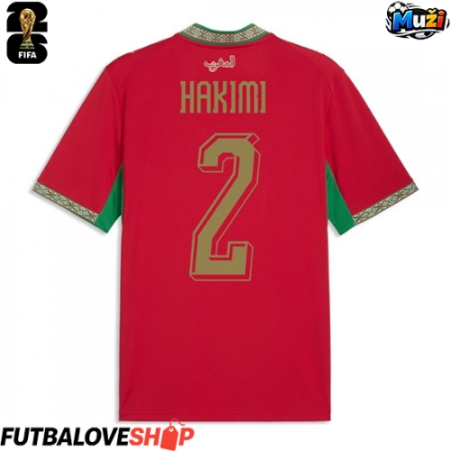 Dres Maroko Achraf Hakimi #2 Domáci MS 2026 Krátky Rukáv